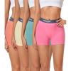 imagewirarpa Womens Cotton Boxer Briefs Underwear Boy Shorts 3quot Inseam 4 PackMintLight OrangeYellowPink