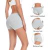 imagewirarpa Womens Boyshorts Panties Cotton Boxer Briefs for Ladies Underwear Shorts with Cotton Crotch 4 PackBlackHeather GrayWhiteNude
