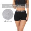 imagewirarpa Womens Cotton Boxer Briefs Underwear Boy Shorts 3quot Inseam 4 PackBlack Heather Grey Orange Red