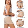 imagewirarpa Womens Cotton Boxer Briefs Underwear Boy Shorts 3quot Inseam 4 PackBlackBeigeWhiteHeather Grey