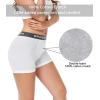 imagewirarpa Womens Cotton Boxer Briefs Underwear Boy Shorts 3quot Inseam 4 PackBlackBeigeWhiteHeather Grey