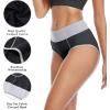 imagewirarpa Womens Cotton Underwear High Waist Breathable Briefs Soft Underpants Ladies Stretch Panties 4 PackBlack4pack