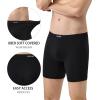 imagewirarpa Mens Underwear Boxer Briefs Micro Modal Covered Band Underpants with Fly 4 PackBlack
