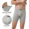 imagewirarpa Mens Underwear Boxer Briefs Micro Modal Covered Band Underpants with Fly 4 PackBlackBlueHeather GrayDark Gray