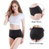 imagewirarpa Womens Cotton Underwear High Waisted Ladies Panties Full Coverage Briefs 4 Pack Regular ampamp Plus SizeBlackDeep RedNavy BluePurple  Set 8