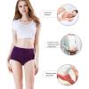 imagewirarpa Womens Cotton Underwear High Waisted Ladies Panties Full Coverage Briefs 4 Pack Regular ampamp Plus SizeBlackDeep RedNavy BluePurple  Set 8