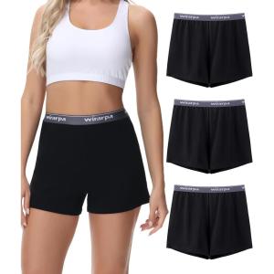 imagewirarpa Womens Cotton Sleep Shorts Comfywear Lounge Pajama Shorts 3 PackBlack