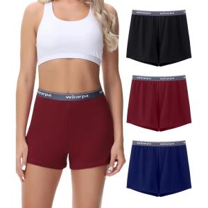 imagewirarpa Womens Cotton Sleep Shorts Comfywear Lounge Pajama Shorts 3 PackMulticolor