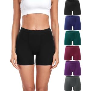 imagewirarpa Womens Modal Boy Shorts Panties Soft Microfiber Boxer Briefs Underwear 4 PackMulticolor