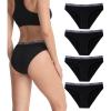imagewirarpa Womens Bikini Panties No Panty Line Sexy Cotton Underwear 46 PackBlack