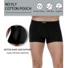 imagewirarpa Mens Cotton Trunks Underwear Short Leg Covered Band Boxer Briefs 4 PackBlack