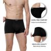 imagewirarpa Mens Cotton Trunks Underwear Short Leg Covered Band Boxer Briefs 4 PackBlack