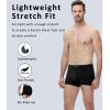 imagewirarpa Mens Cotton Trunks Underwear Short Leg Covered Band Boxer Briefs 4 PackBlack
