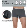 imagewirarpa Mens Cotton Trunks Underwear Short Leg Covered Band Boxer Briefs 4 PackBlackDeep GrayDeep BlueWhite