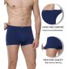 imagewirarpa Mens Cotton Trunks Underwear Short Leg Covered Band Boxer Briefs 4 PackBlackDeep GrayDeep BlueWhite