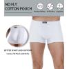 imagewirarpa Mens Cotton Trunks Underwear Short Leg Covered Band Boxer Briefs 4 PackWhite