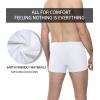 imagewirarpa Mens Cotton Trunks Underwear Short Leg Covered Band Boxer Briefs 4 PackWhite