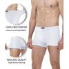 imagewirarpa Mens Cotton Trunks Underwear Short Leg Covered Band Boxer Briefs 4 PackWhite