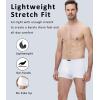 imagewirarpa Mens Cotton Trunks Underwear Short Leg Covered Band Boxer Briefs 4 PackWhite