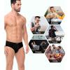 imagewirarpa Mens Underwear Cotton Stretch Briefs Covered Waistband Underpants No Fly 4 PackBlack