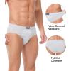 imagewirarpa Mens Underwear Cotton Stretch Briefs Covered Waistband Underpants No Fly 4 PackBlack Blue Brown Heather Grey