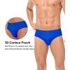 imagewirarpa Mens Underwear Cotton Stretch Briefs Covered Waistband Underpants No Fly 4 PackBlack Dark Blue Dazzling Blue Skyway