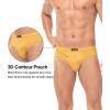 imagewirarpa Mens Underwear Cotton Stretch Briefs Covered Waistband Underpants No Fly 4 PackRed Orange Yellow Blue