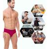 imagewirarpa Mens Underwear Cotton Stretch Briefs Covered Waistband Underpants No Fly 4 PackRed Orange Yellow Blue