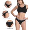 imagewirarpa Womens Bikini Panties No Panty Line Sexy Cotton Underwear 46 PackBlackDeep BlueDeep GrayHeather Gray