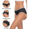 imagewirarpa Womens Cotton Underwear Mid Low Rise Full Briefs Breathable Ladies Regular Plus Size Panties 5 PackBlack5 Pack