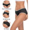 imagewirarpa Womens Cotton Underwear Mid Low Rise Full Briefs Breathable Ladies Regular Plus Size Panties 5 PackBlackGreyBluePurpleRed