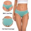 imagewirarpa Womens Cotton Underwear Mid Low Rise Full Briefs Breathable Ladies Regular Plus Size Panties 5 PackMulticolor905 Pack