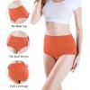 imagewirarpa Womens Modal Underwear Soft High Waist Briefs Ladies Panties 4 Pack Regular ampamp Plus SizeOrangePinkGreenBeige