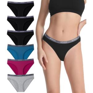 imagewirarpa Womens Bikini Panties No Panty Line Sexy Cotton Underwear 46 PackMulticolor6p