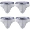 imagewirarpa Mens Underwear Modal No Fly Briefs Silky Comfortable Underpants 4 PackGrey