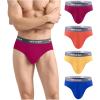 imagewirarpa Mens Underwear Modal No Fly Briefs Silky Comfortable Underpants 4 PackRedOrangeYellowBlue