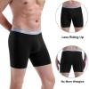 imagewirarpa Mens Boxer Briefs Cotton Stretch Underwear Open Fly Tagless Underpants Regular Leg 4 PackBlack
