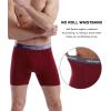 imagewirarpa Mens Boxer Briefs Cotton Stretch Underwear Open Fly Tagless Underpants Regular Leg 4 PackBlackDeep BlueRedDeep Grey
