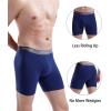 imagewirarpa Mens Boxer Briefs Cotton Stretch Underwear Open Fly Tagless Underpants Regular Leg 4 PackBlackDeep BlueRedDeep Grey