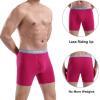 imagewirarpa Mens Boxer Briefs Cotton Stretch Underwear Open Fly Tagless Underpants Regular Leg 4 PackPlum RedOrangeYellowAiry Blue
