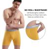 imagewirarpa Mens Boxer Briefs Cotton Stretch Underwear Open Fly Tagless Underpants Regular Leg 4 PackPlum RedOrangeYellowAiry Blue