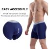 imagewirarpa Mens Boxer Briefs Cotton Stretch Underwear Open Fly Tagless Underpants Regular Leg 4 PackWhiteHeather GrayBlackBlue