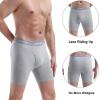 imagewirarpa Mens Boxer Briefs Cotton Stretch Underwear Open Fly Tagless Underpants Regular Leg 4 PackWhiteHeather GrayBlackBlue