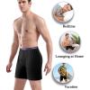 imagewirarpa Mens Boxer Underwear 100 Cotton Boxers Loose Boxer Shorts Button Fly 4 PackBlack