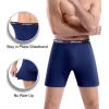imagewirarpa Mens Boxer Underwear 100 Cotton Boxers Loose Boxer Shorts Button Fly 4 PackBlackDeep BlueHeather GreyWhite