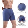 imagewirarpa Mens Boxer Underwear 100 Cotton Boxers Loose Boxer Shorts Button Fly 4 PackBlackGreyRedBlue