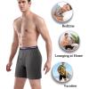 imagewirarpa Mens Boxer Underwear 100 Cotton Boxers Loose Boxer Shorts Button Fly 4 PackBlackGreyRedBlue