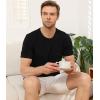 imagewirarpa Mens Cotton TShirt Short Sleeve Crew Neck Classic Undershirts for Men 2 PackBlack