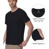 imagewirarpa Mens Cotton TShirt Short Sleeve Crew Neck Classic Undershirts for Men 2 PackBlack