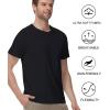imagewirarpa Mens Cotton TShirt Short Sleeve Crew Neck Classic Undershirts for Men 2 PackBlack